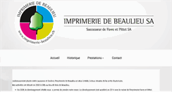 Desktop Screenshot of imprimerie-beaulieu.ch